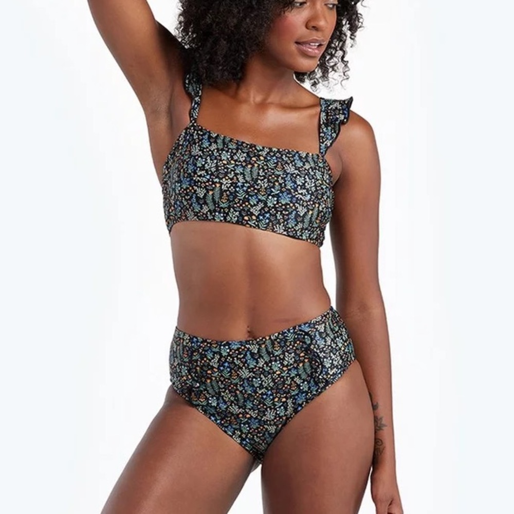 EUC Rifle Paper Co. x Summersalt The Ruffle Oasis Bikini in Menagerie Size 4/6